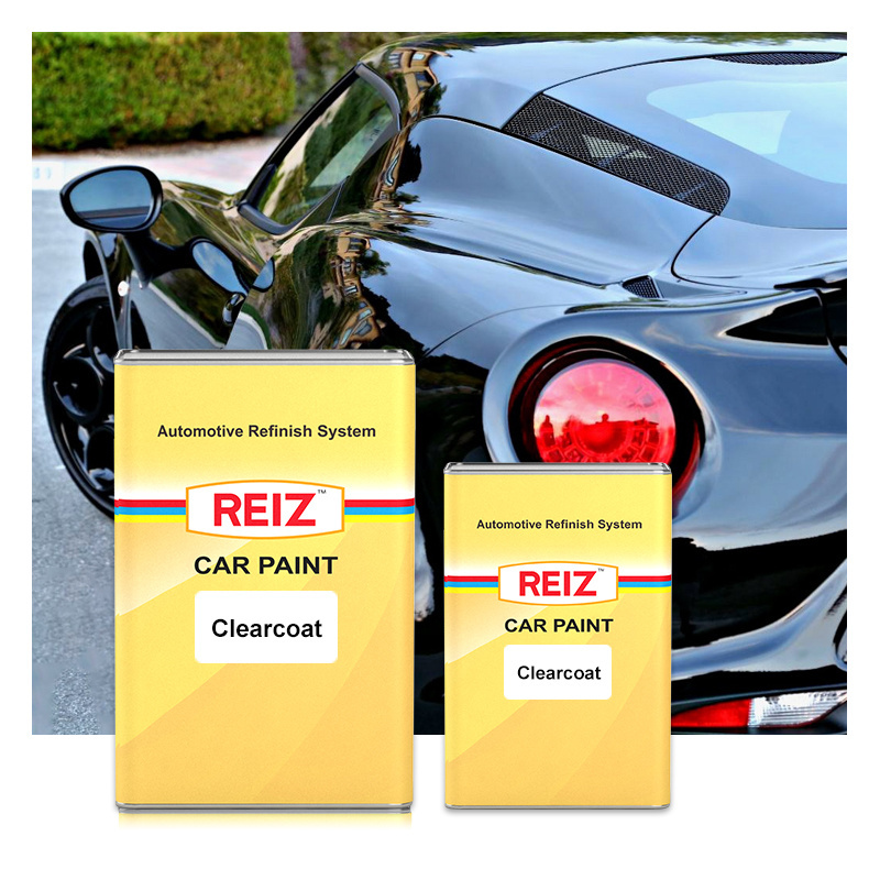 REIZ High Gloss 2K Clear Coat Black Automotive Car Paint Supply Refinishing Repair Auto Paint Clear Coat