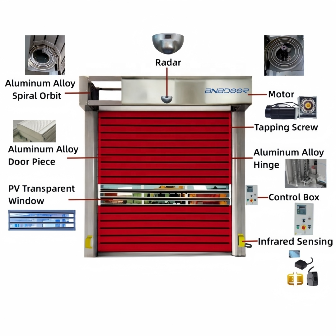 New Launch 2023 volet roulant en aluminium Roller Garage Alloy Fast Door rolling door rapid rolling security high speed doors