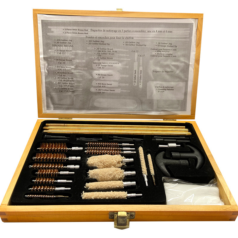 Brass Brush Jag and Cotton Mops Universal gun Cleaning kit .357/.38/9mm.40.45 Caliber gun Cleaning Kit