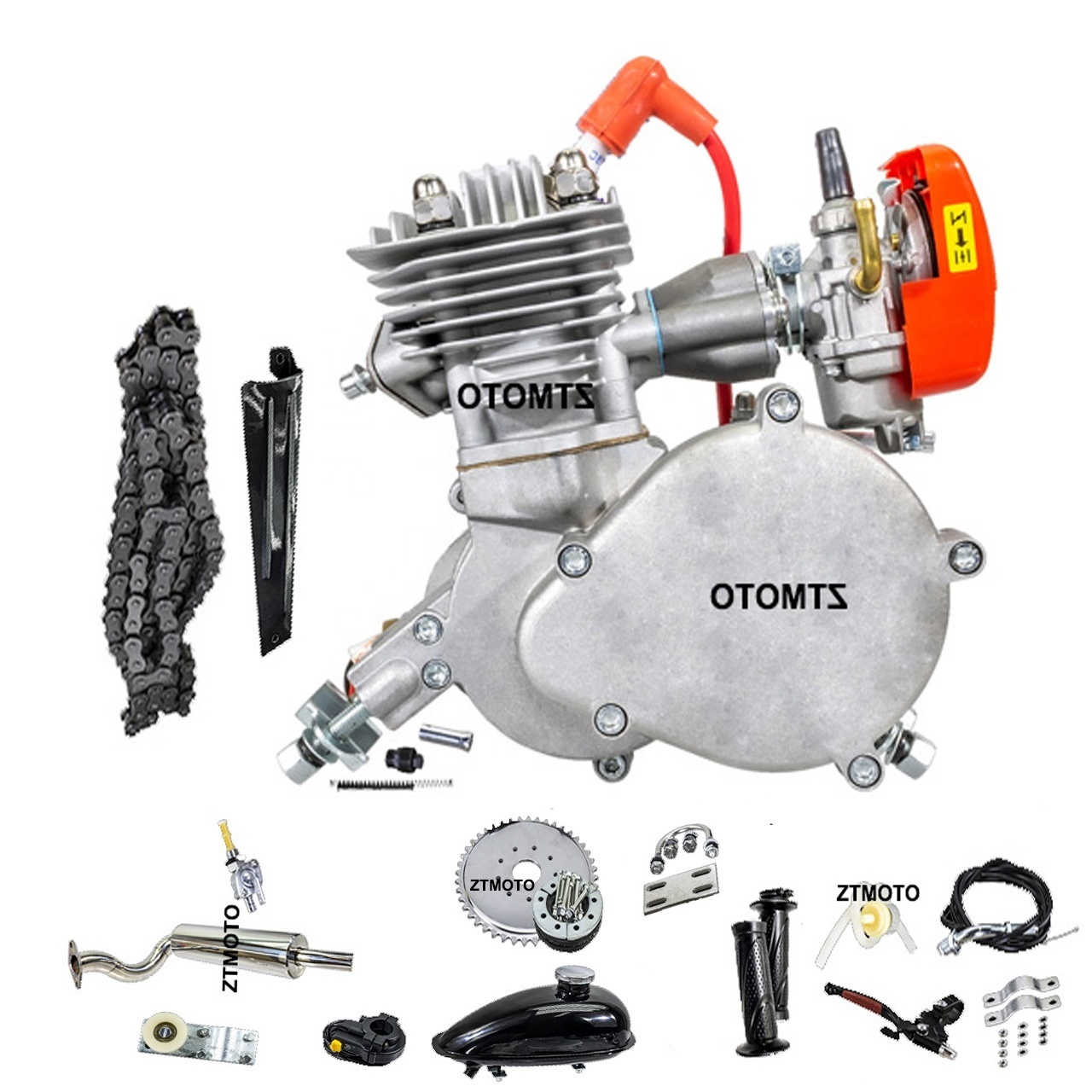 2 Stroke Gasoline 100cc 85cc Bicycle Engine Kit for Motorized Bicycle Phantom 85 Motorised Bike Motor