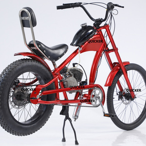 Motorised / motorized bicycle chopper scooter 24inch/20inch snow tire 2 stroke 80cc engine bike