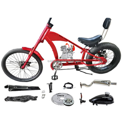 Cheap 2 tempos 80cc Chopper Bicycle Engine 85cc Petrol Gas Scooter Motorized Bike Motor Gas Powered Bicycle