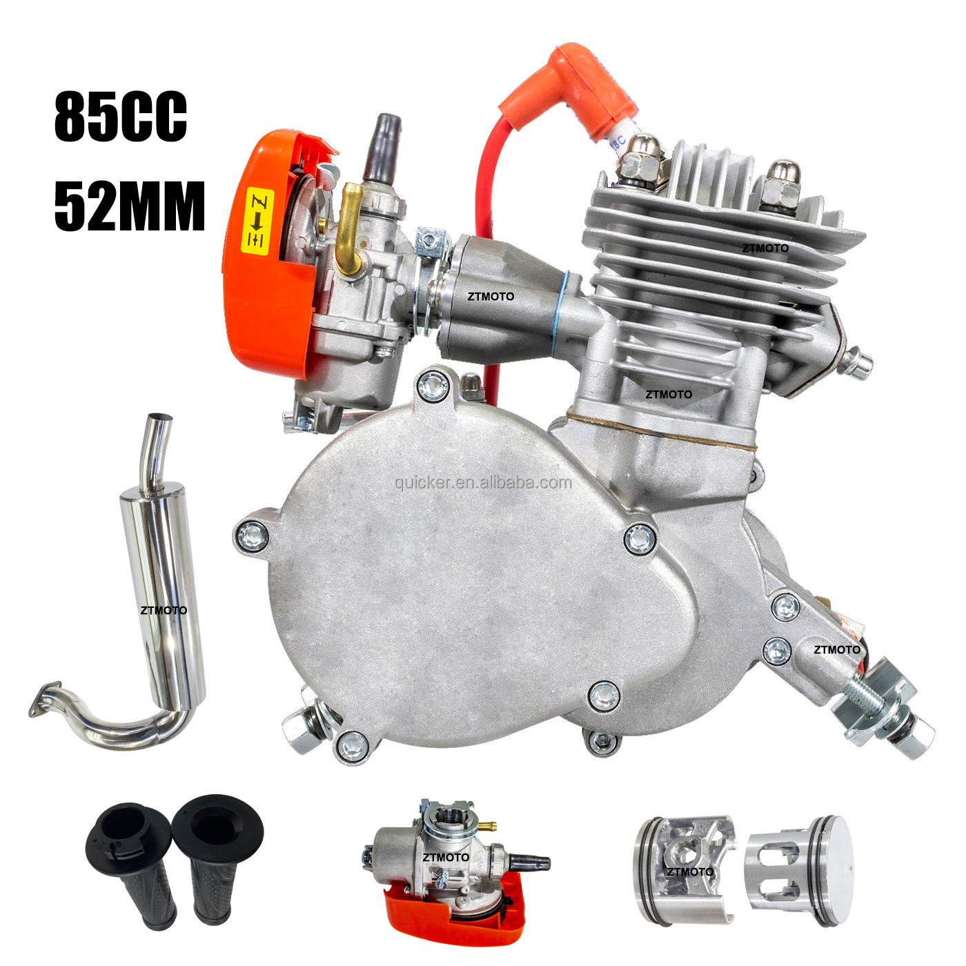 Petrol bicycle motor 2 stroke 85cc bike engine 80cc 100cc motorized bicimotor Phantom 85