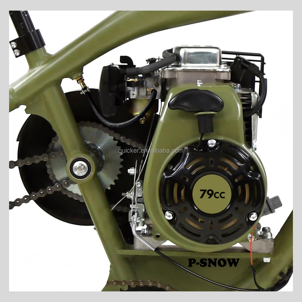 P-SNOW fat tire 26inch gas bike 79cc motor aluminum frame OHV engine set motorized bicycle gas motor engine bike