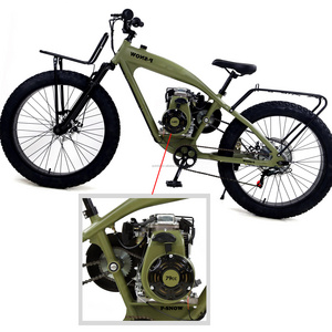 Bicycle with motor Gas Kit Motor Bike 26 Inch 4 Stroke Motorized Bicycle 79cc engine set Gas Scooter