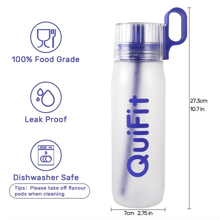 Custom Logo Starter Up Set Drinking Bottle Scent Flavor Air Fruit Tritan Plastic Water Bottle With Flavor Pods For Fitness Sport