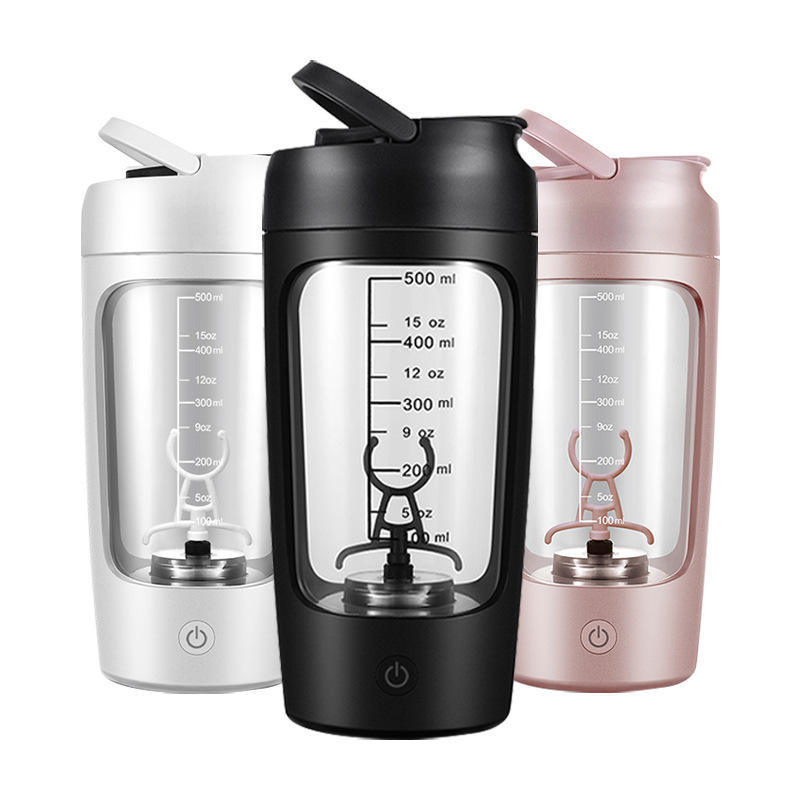 Gym Fitness Sports Plastic Portable Fully Automatic Protein Powder Shaker Cup Electric Mixing Shaker Bottles With C Type Charge