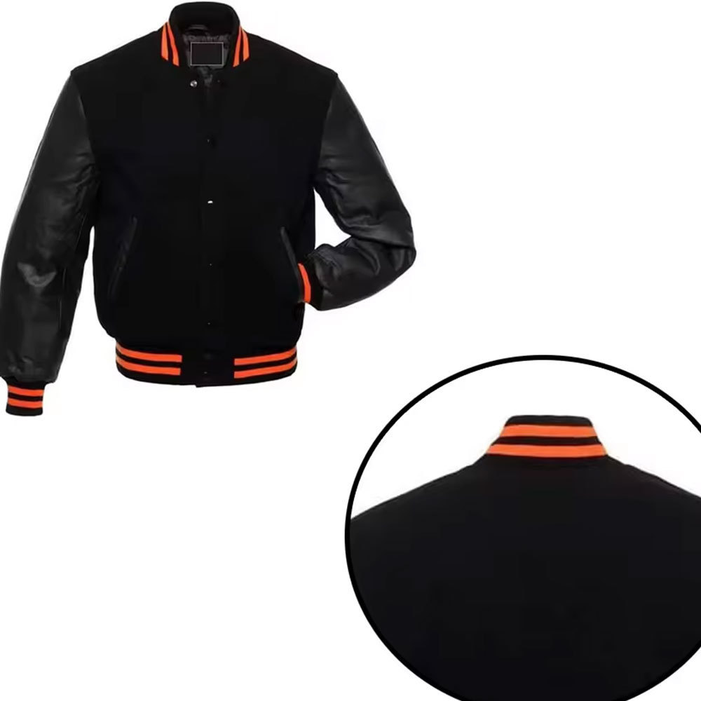 Custom Leather Arms 100 Polyester Varsity Jacket Men Quality Letterman Jackets For Men New High Quality 2024