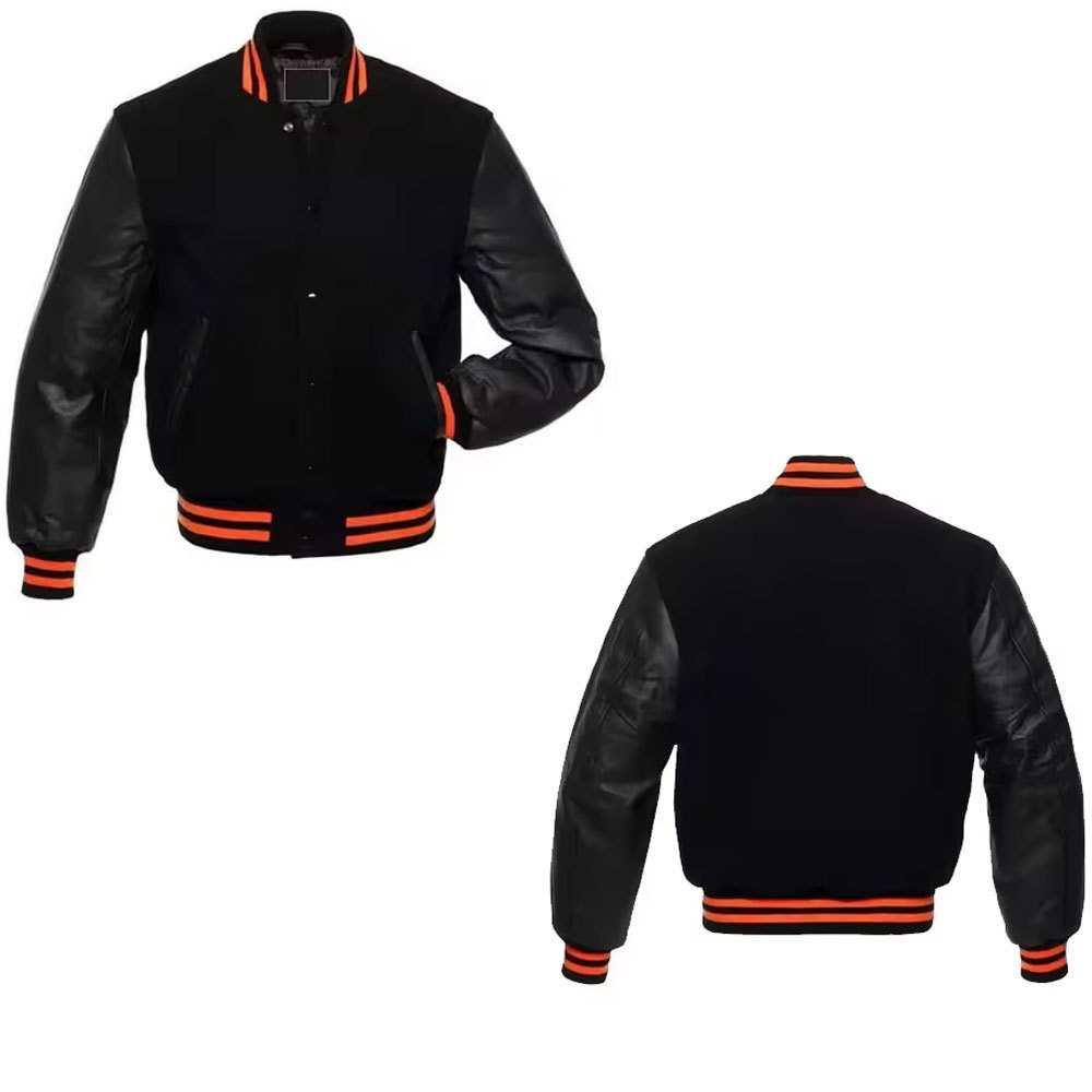 Custom Leather Arms 100 Polyester Varsity Jacket Men Quality Letterman Jackets For Men New High Quality 2024