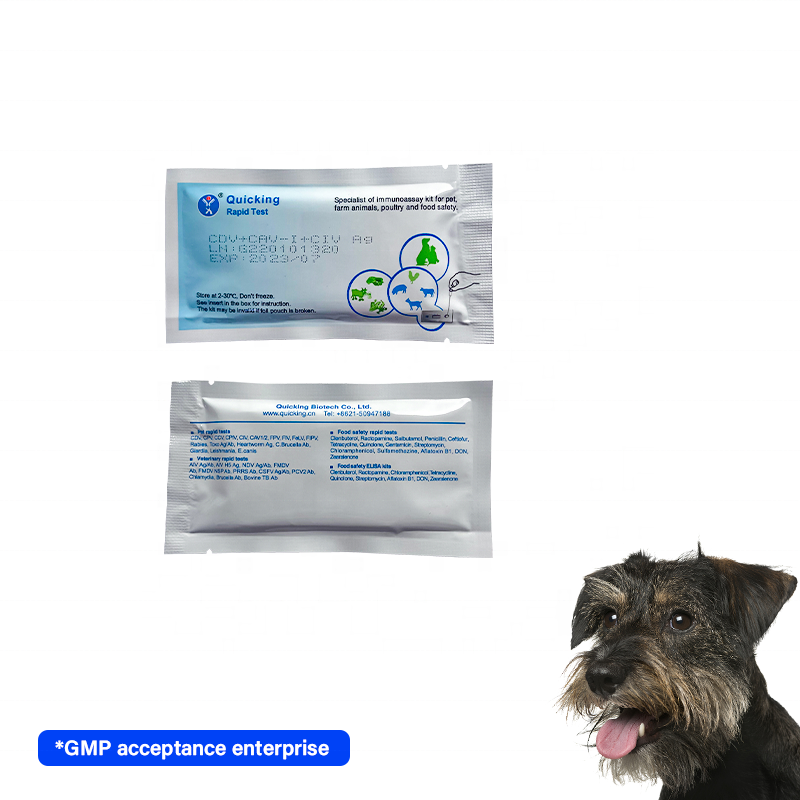 Dog Rapid Test combined canine CDV /Adenovirus type-I /CIV Ag triple test reagent Kit de pruebas veterinarias