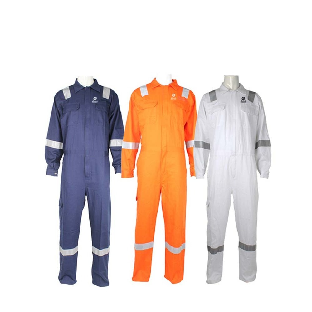 labor work clothes Coverall Workwear 100% Cotton Boiler suit Working Coveralls with reflective tape HOBOND BLUE WHITE ORANGE