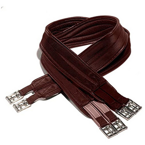 English Equestrian Horse Tack Padded in Customised Colors Leather Girth