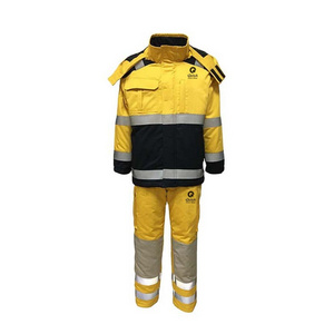 Good design safety workwear cotton Fire suit flame-retardant workwear Fire Fighting Suit Protect Fireman Coat and Pants