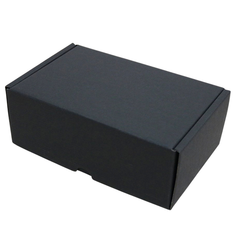 Wholesale Large Black Cardboard Paper Mailing Apparel Box Custom Logo Printed Corrugated Shipping Packaging Box