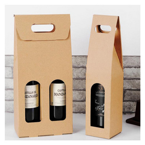 Wholesale Cheap Corrugated Paper Wine Packing Box Custom Logo Printed Portable Gift Wine Packaging