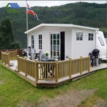 simple prefabricated house garden shed cavavan hut  mainly used in Norway