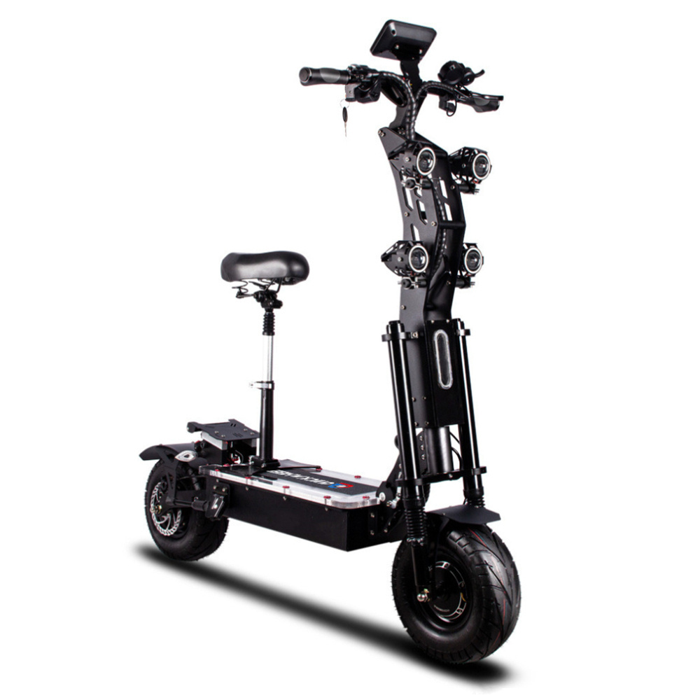 Quickwheel Viper Foldable Fat Tire Electric Scooter 8000W Powerful Stand-On Electric Scooter With Seat 3 Wheels Electric Scooter