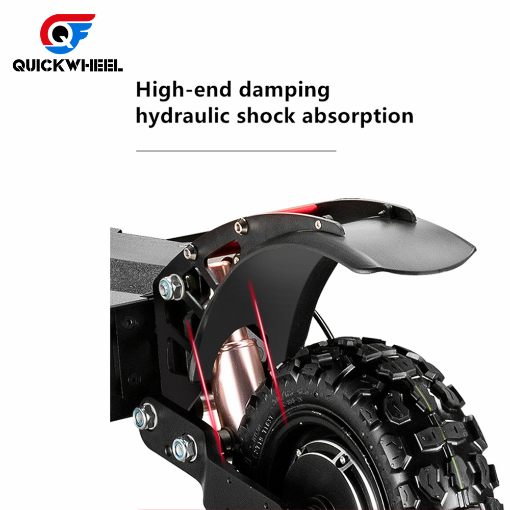 Quickwheel Explorers 5600w 60v 85km Powerful Motor Big Wheel Fastest 11 Inch Dual Motor Electric Scooter