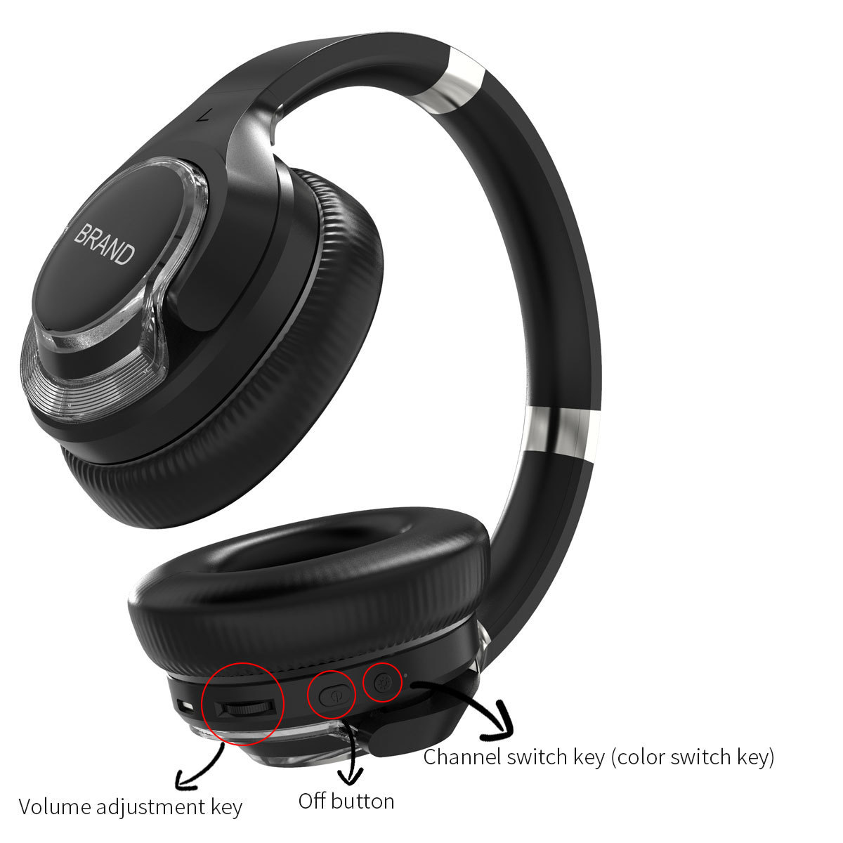 F18  500M Quie Party Led foldable Wireless Hi-fi  3  or more  channel silent disco  headphone and transmitter