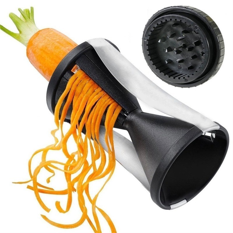 Quiki spiral funnel cutter creative rotating hourglass grater fruit and vegetable tools