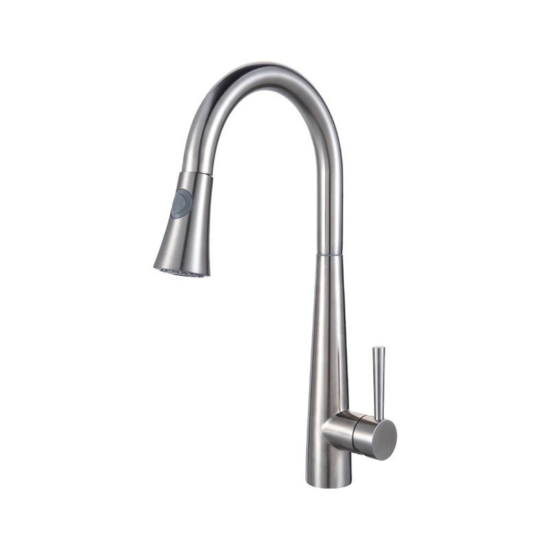 upc 61-9 nsf standard single handle pull out down spray head kitchen faucet