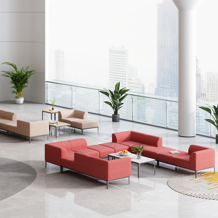 Office Executive Commercial Waiting Area Sofa Furniture New Modern Modular Simple Set Sectional Public Sofa Seating