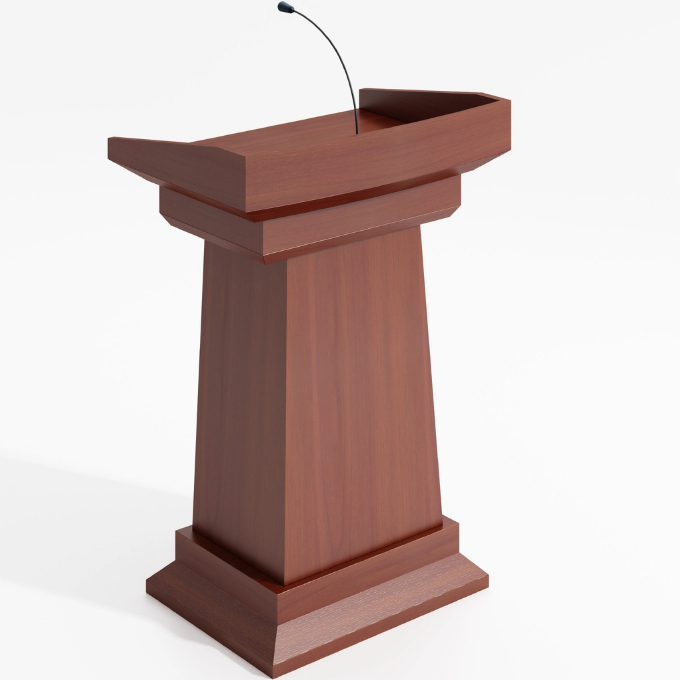 Factory sale Wood Speech Lectern Church Podium for meeting room and  School Atril