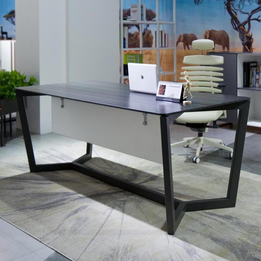 Shanghai biggest factory Manager Office furniture Modern Black  MDF /MFC executive desk