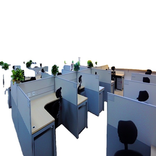 High office partition cubicle call center desks 4 person office workstation