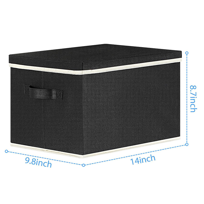 Fabric Storage Bins with Lids for Organizing Collapsible Closet Organizer Foldable Storage Box Clothes with Handle and Lid