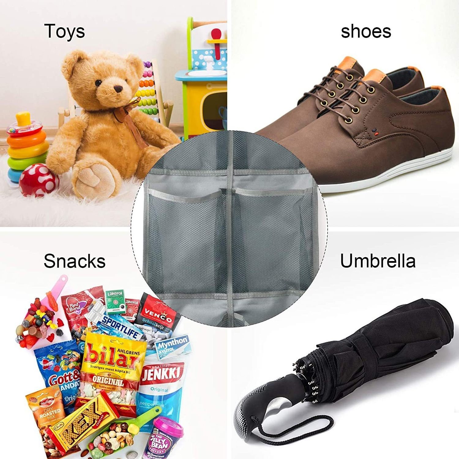 Factory custom folding shoe storage bag Gray non-woven storage bag Household toys shoes sundries foldable storage bag