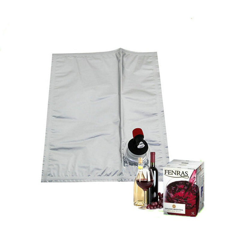 aluminum foil wine bag, juice, water, oil bag in box with tap valve