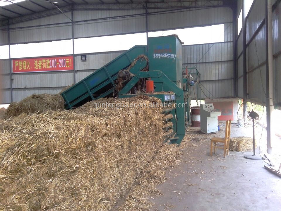 Hydraulic hay grass and straw baler compress machine for export