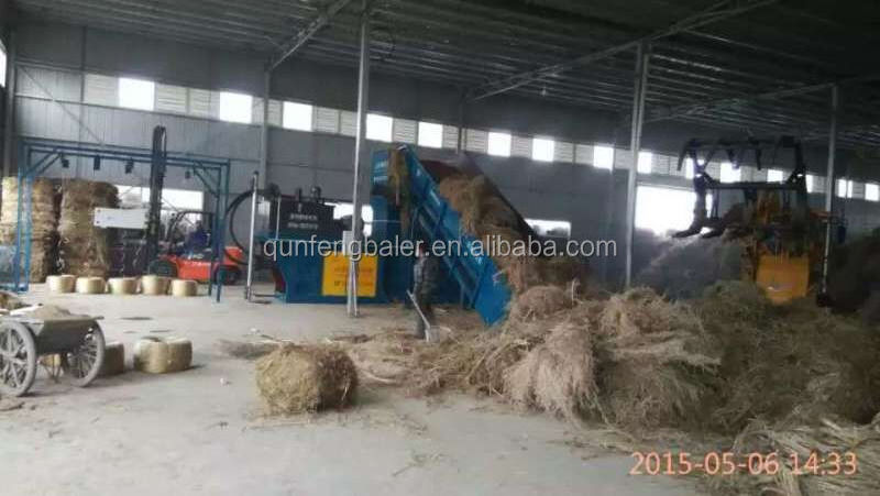 Hydraulic hay grass and straw baler compress machine for export