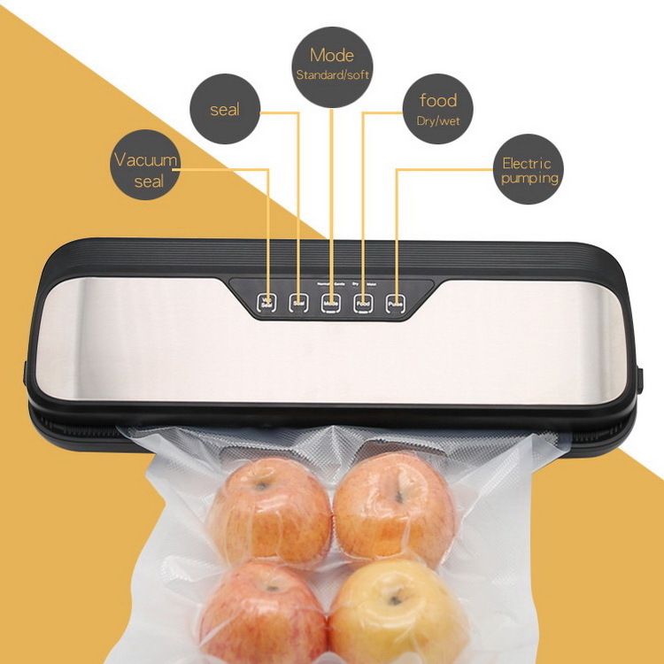 New Design Automatic Stainless Steel Touch Sensitive Portable Food Vacuum Sealer Food Vacuum Saver