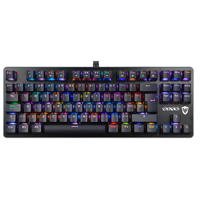 SATE-   Brand stock RGB Backlighting Mechanical Gaming Keyboard 87 Keys Blue Switches Backlit Keyboard For Gamer K5