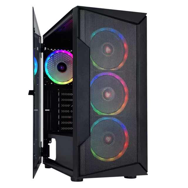 SATE(K8871)Computer Casing Desktop Custom ATX Tempered Glass RGB Gaming PC Case pc tower cabinet case