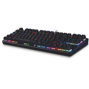 SATE-   Brand stock RGB Backlighting Mechanical Gaming Keyboard 87 Keys Blue Switches Backlit Keyboard For Gamer K5