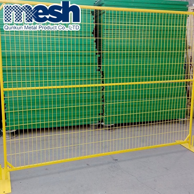 Removable construction temporary fence panel for canada