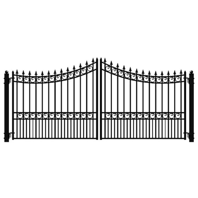 high quality automatic soikes exterior lock wrought iron gate latch design welded garden fence gate