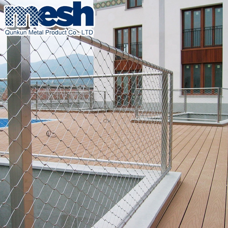 Stainless steel wire rope mesh net / slope protection network