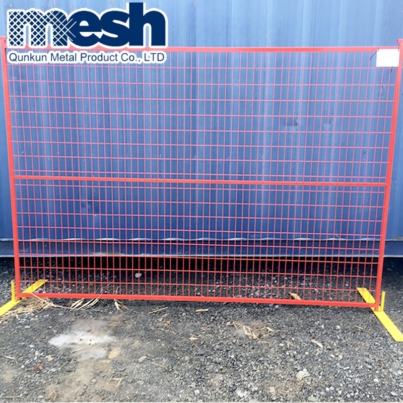 Removable construction temporary fence panel for canada