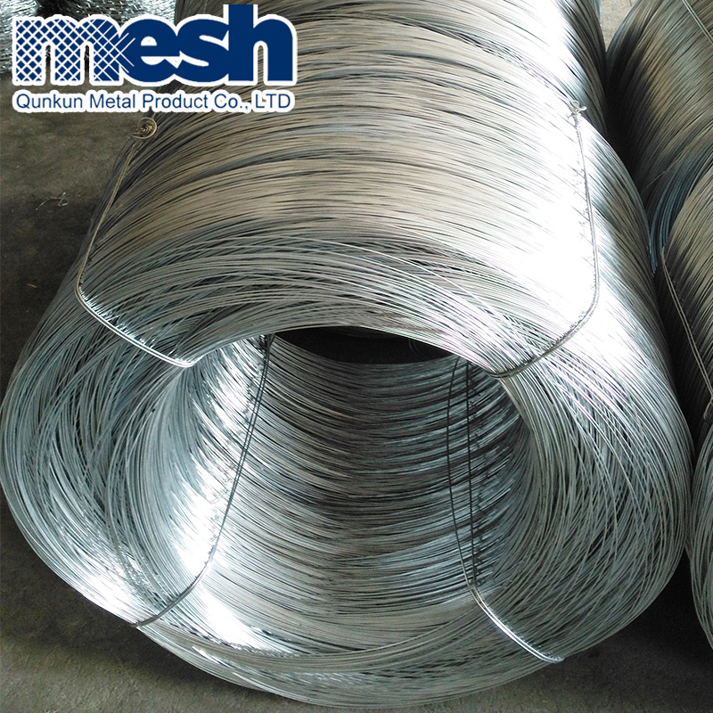 Iron Steel Low Price High Quality BWG 20 21 22 GI Binding Wire Silver Electro Galvanized QUNKUN 2mm Galvanized Wire