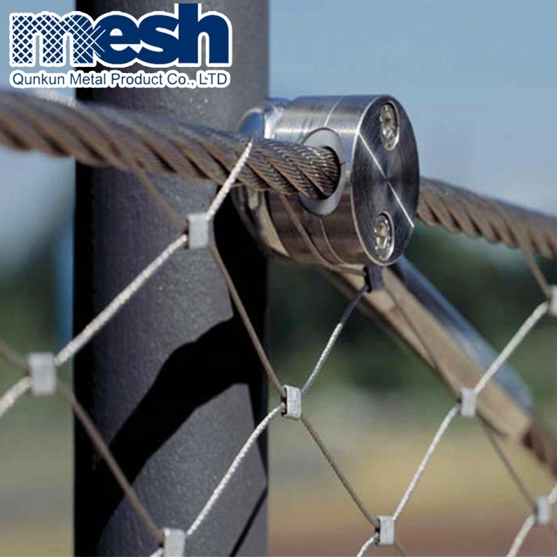 Stainless steel wire rope mesh net rock fall protection fence stainless steel flexible wire mesh netting