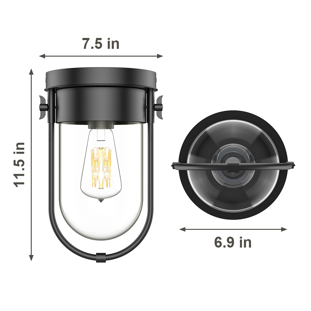 Smart Bulb Lighting Matte Black Lamp Luxury Led Chandelier Ceiling Light Farmhouse Decorative Semi Flush Mount Modern for Home