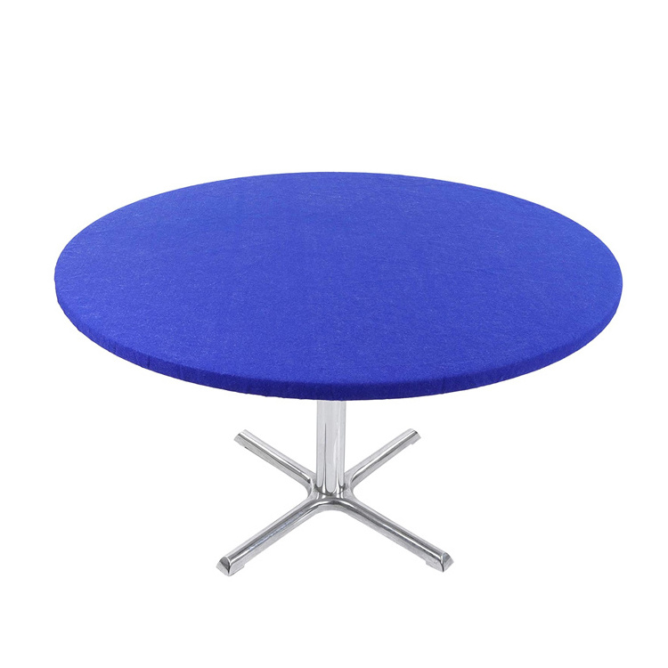 Round Elastic Fit Game Felt Poker Table Cover Fitted Table Cloth Protector