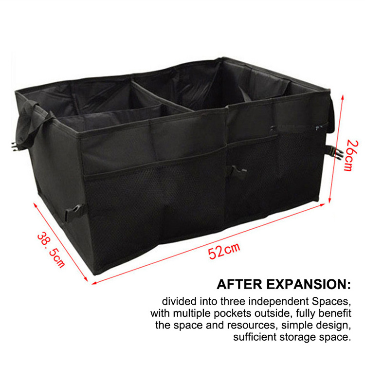 Wholesale Portable Folding Collapsible Backseat Car Storage Box Boot Car Trunk Organizer