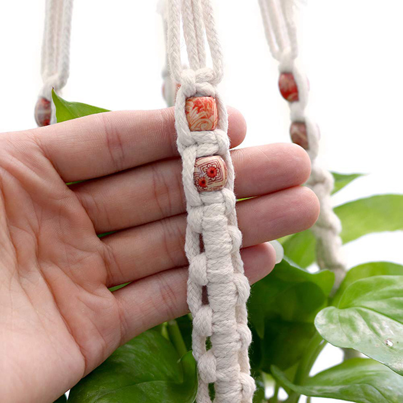 Home Decoration Handmade Cotton Macrame Plant Hangers Washable Indoor Outdoor Plant Hanging Flower Hanger Bracket