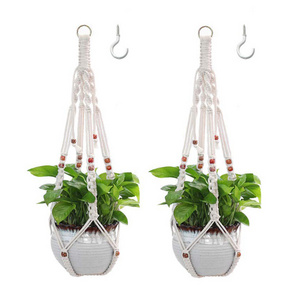 Home Decoration Handmade Cotton Macrame Plant Hangers Washable Indoor Outdoor Plant Hanging Flower Hanger Bracket