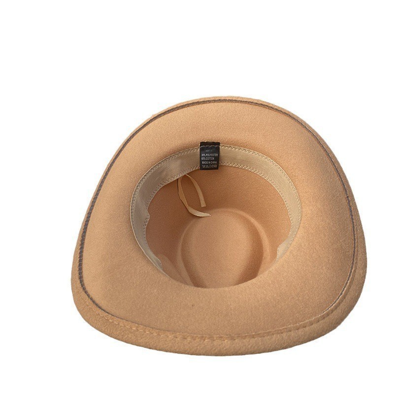 Custom Wholesale Classical Design Fedora Hat Flat Wide Brim Wool Felt Western Cowboy Hats Women Men Classic Party Hat